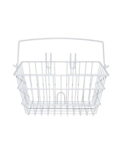Square Steel Front Wire Basket 328 White.
